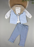 Cotton top with fleece top and pants