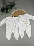 Baby 2-Pack Cotton Overalls with Hats