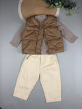 Three-piece fleece top with vest and pants
