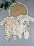 Baby 2-Pack Cotton Overalls with Hats