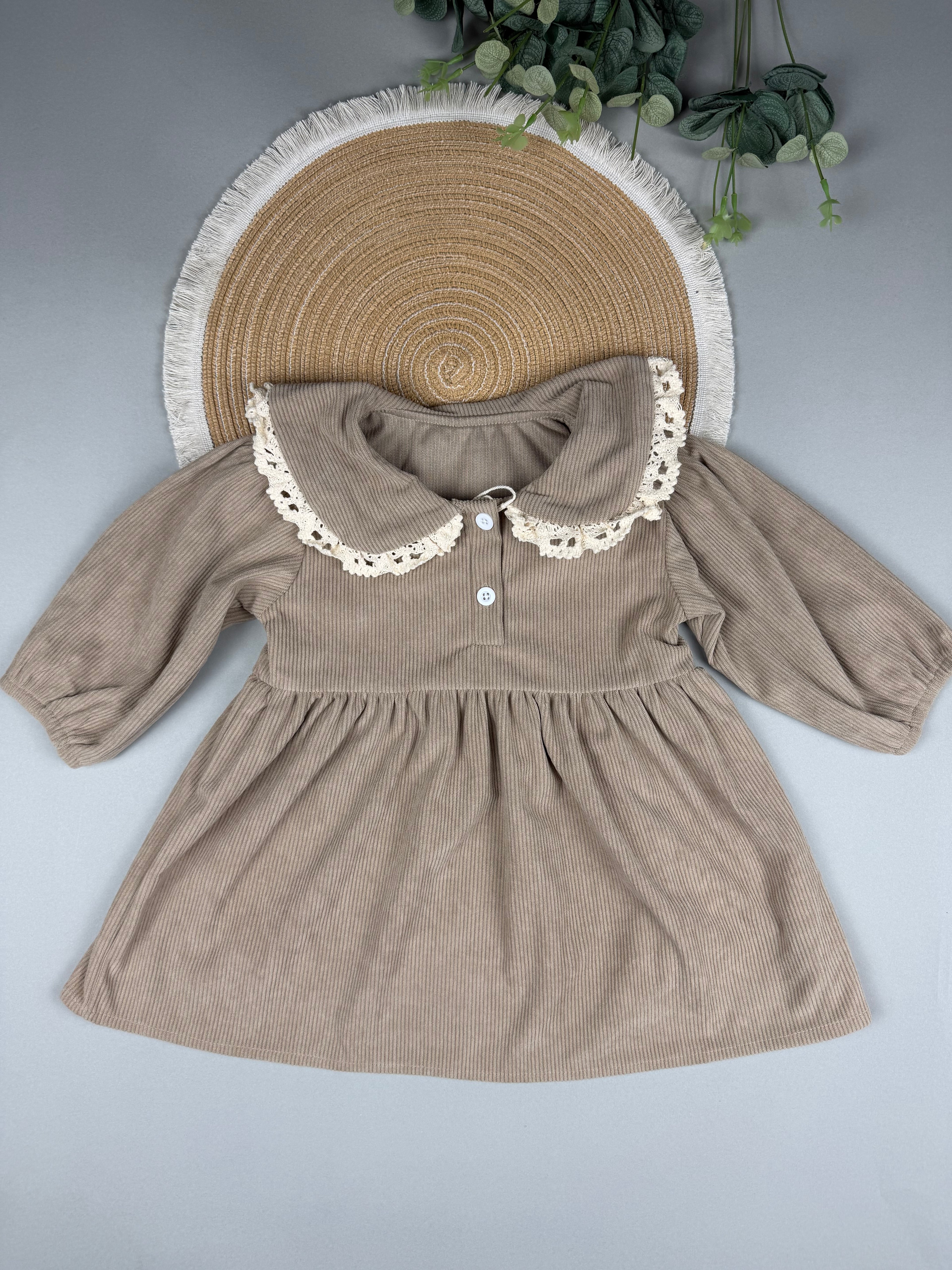 Corduroy baby girl dress