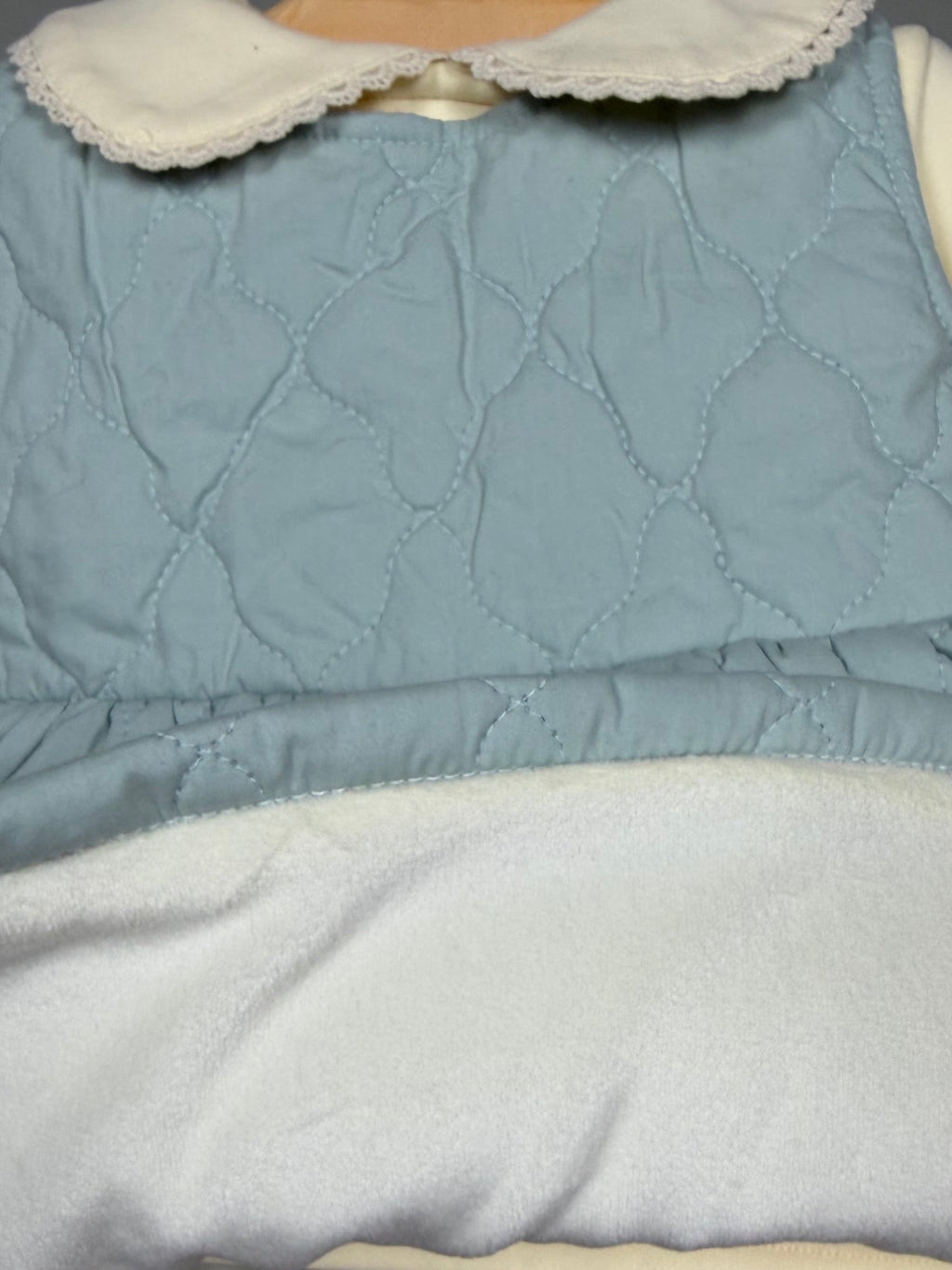 Soft padded baby dress with long sleeves fleece top