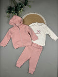 3-Piece Quilted Cotton Baby Girl Set – Princess (Hoodie, Pants & T-Shirt)
