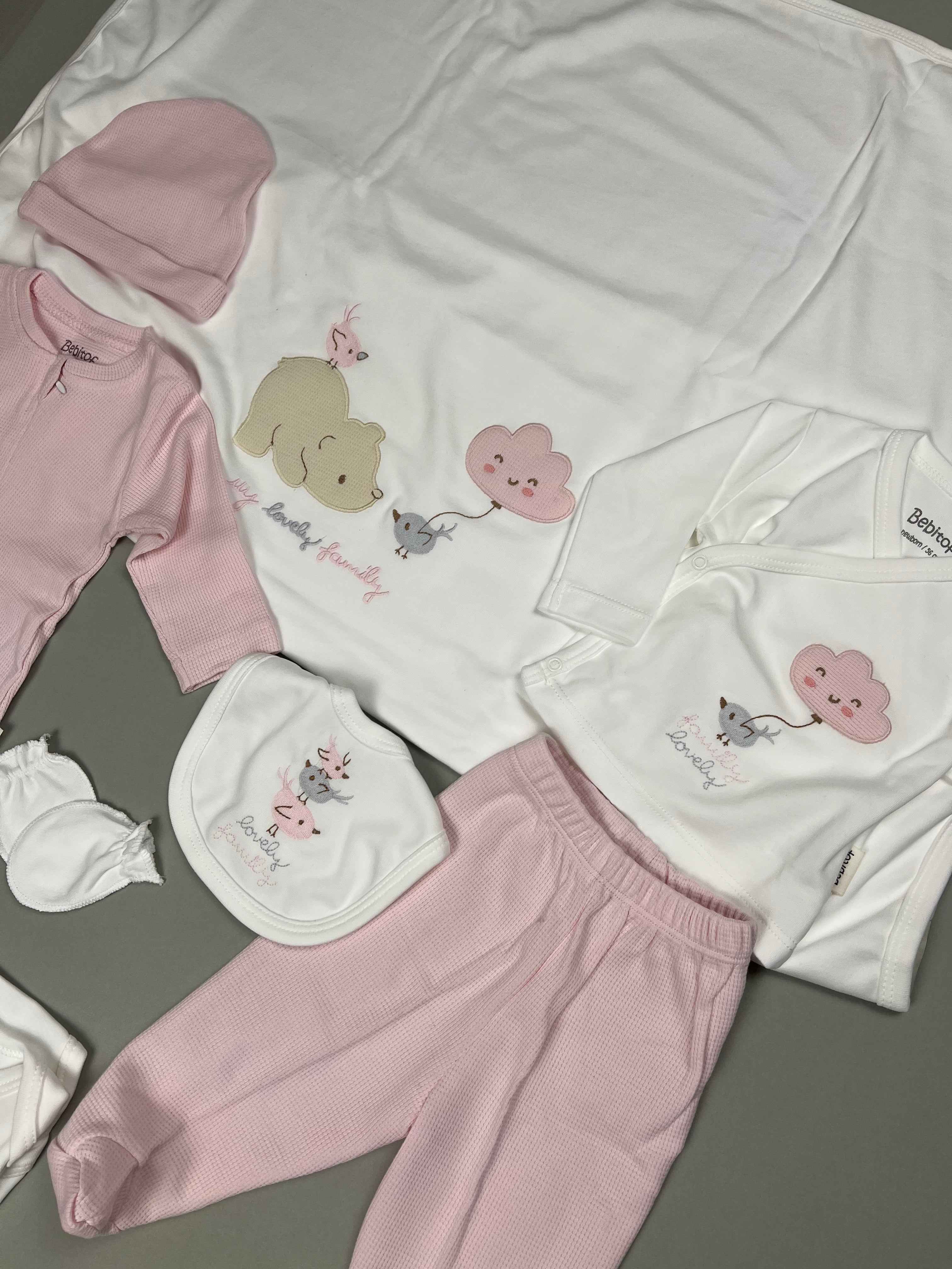 Pink 10 pieces hospital exit set