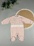 Baby Floral Embroidered Footed Romper