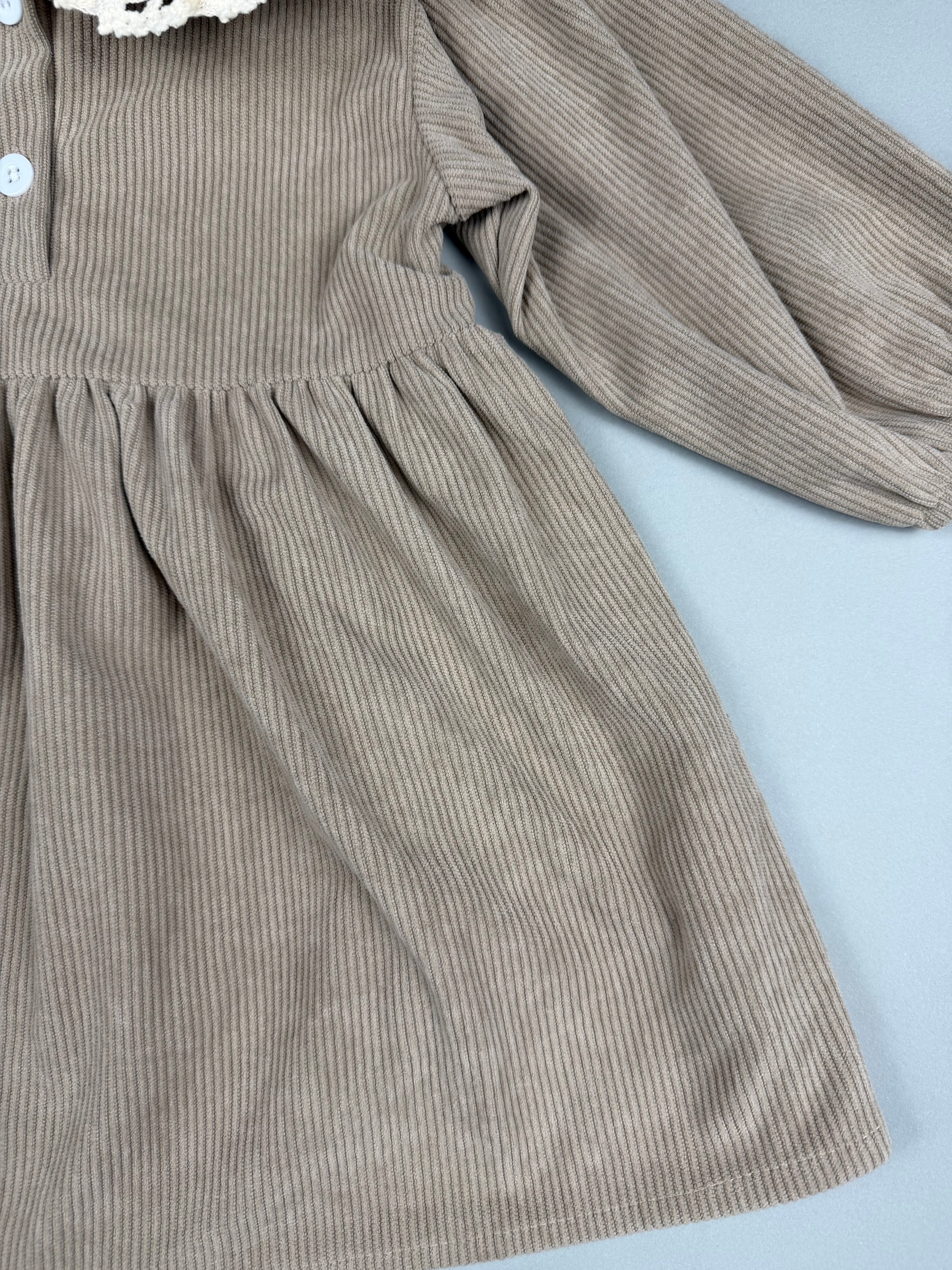 Corduroy baby girl dress