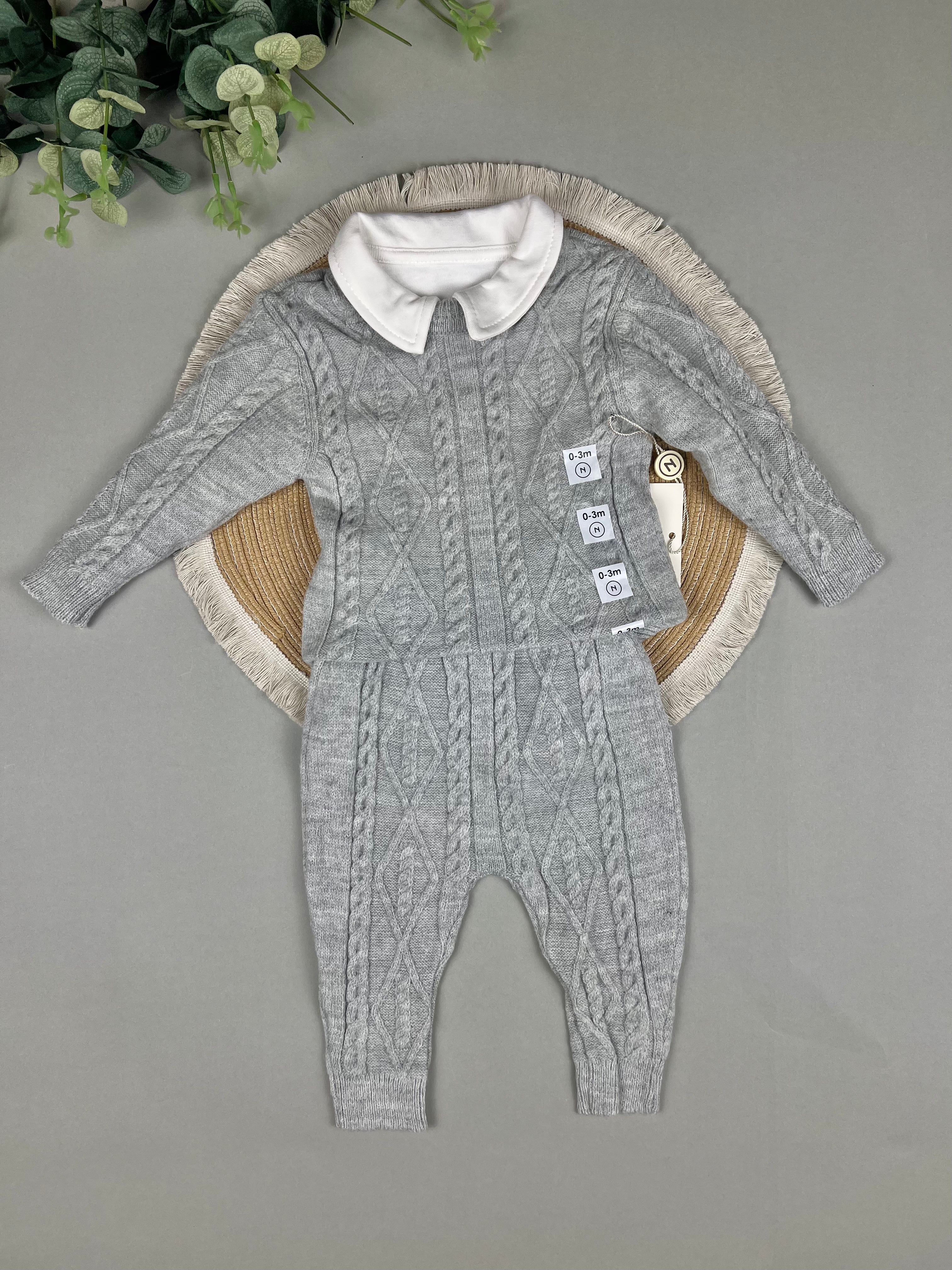 100% knit cotton three-piece set