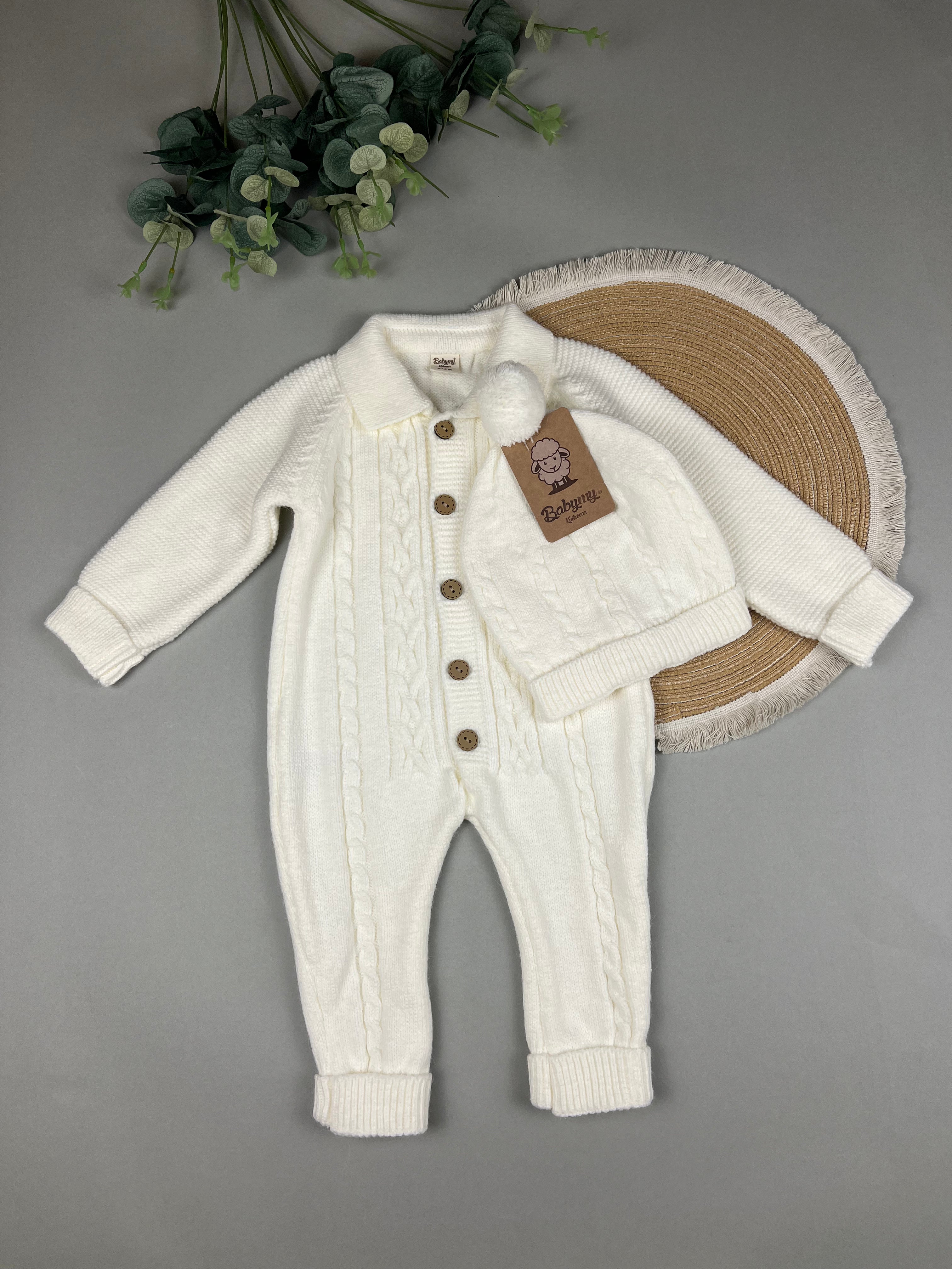 Knit overall with hat