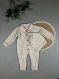 Knit overall with hat