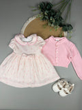 Children's pink dress, cardigan , perfect for every day wear and occasional wear