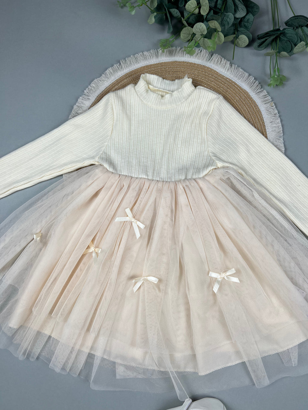 Princess Style Baby Girl Dress in Ivory